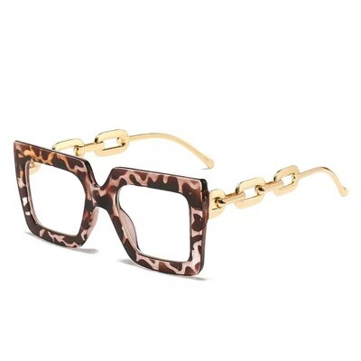 Oversize Fashion Glasses color as Picture