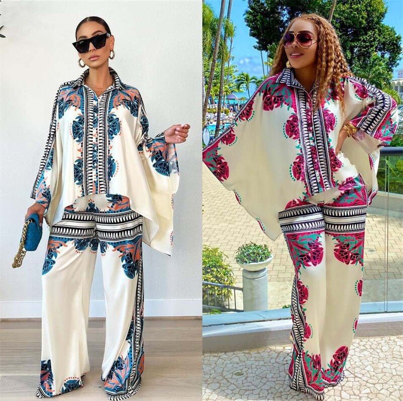 Ceca Boarder Print Pants Set