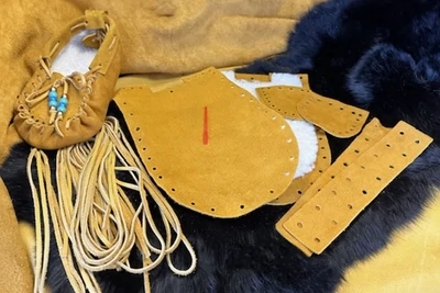 Simple Indigenous Moccasins Making