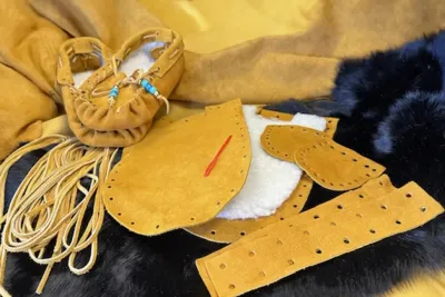 Simple Indigenous Moccasins Making