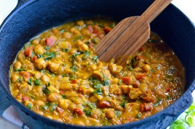 Moroccon-style chickpea and autumn squash stew