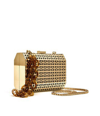 Bell & Fox SAMIA Geometric Metal Clutch Gold Bell & Fox SAMIA Geometric Metal Clutch Gold