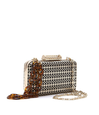 Bell & Fox SKYE Filigree Metal Clutch Gold Bell & Fox SKYE Filigree Metal Clutch Gold