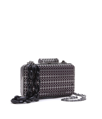 Bell & Fox SKYE Filigree Metal Clutch Gunmetal Bell & Fox SKYE Filigree Metal Clutch Gunmetal