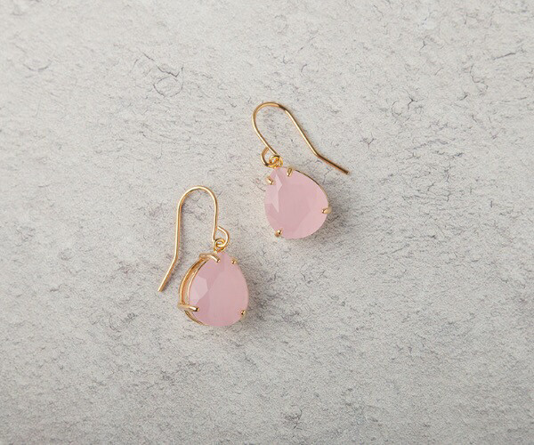 Claire Hill Pale pink & Gold Teardrop Earrings Claire Hill Pale pink & Gold Teardrop Earrings