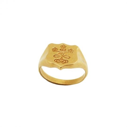Mirabelle - Floral Crest Signet Ring Mirabelle - Floral Crest Signet Ring