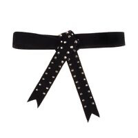 Suede Bow Stud Belt 