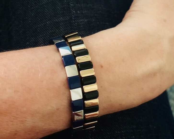 Gold/Black Tile Bracelet