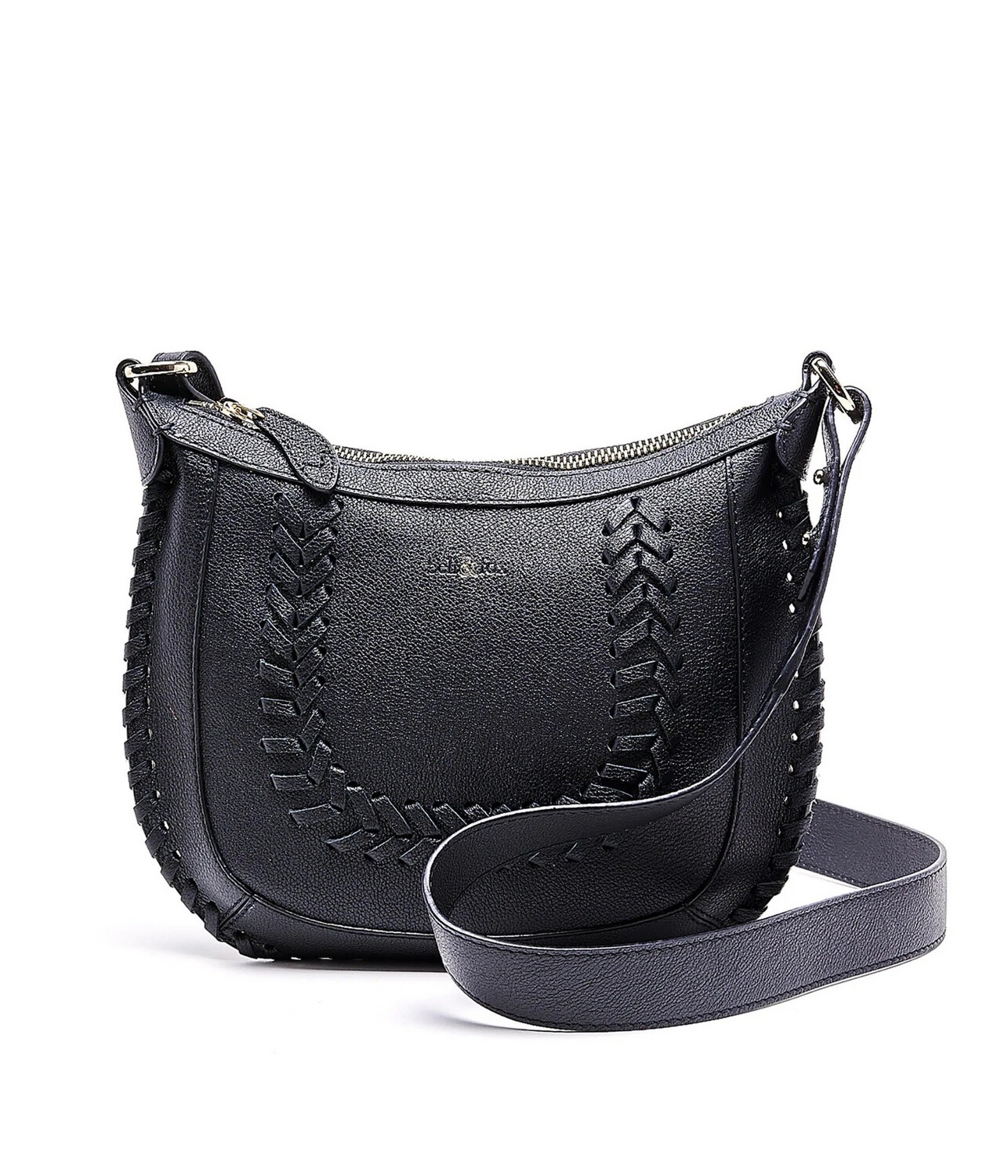Bell & Fox ALARA Leather Weave Bag Black 