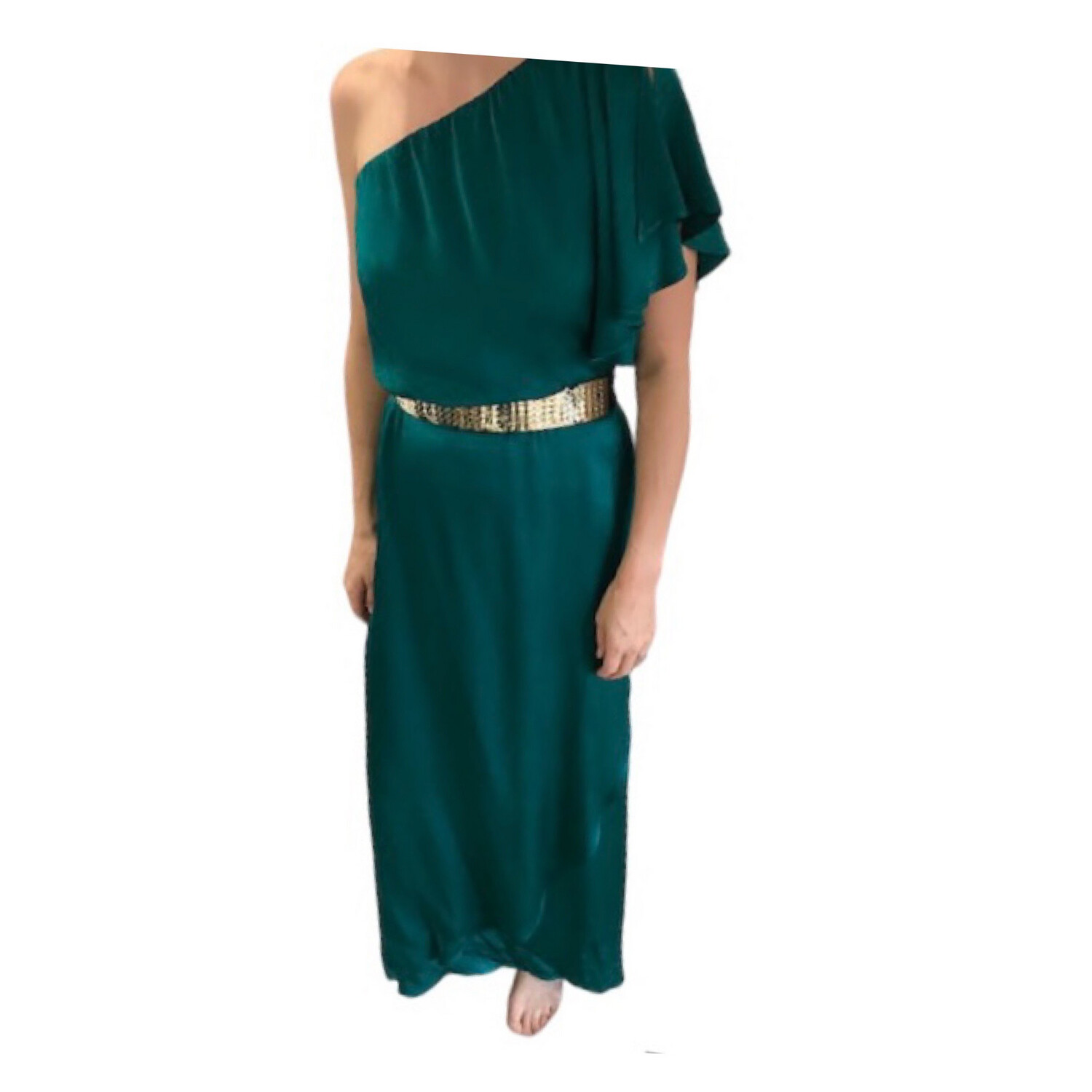 Ghost 1 Shoulder Satin Dress - HIRE