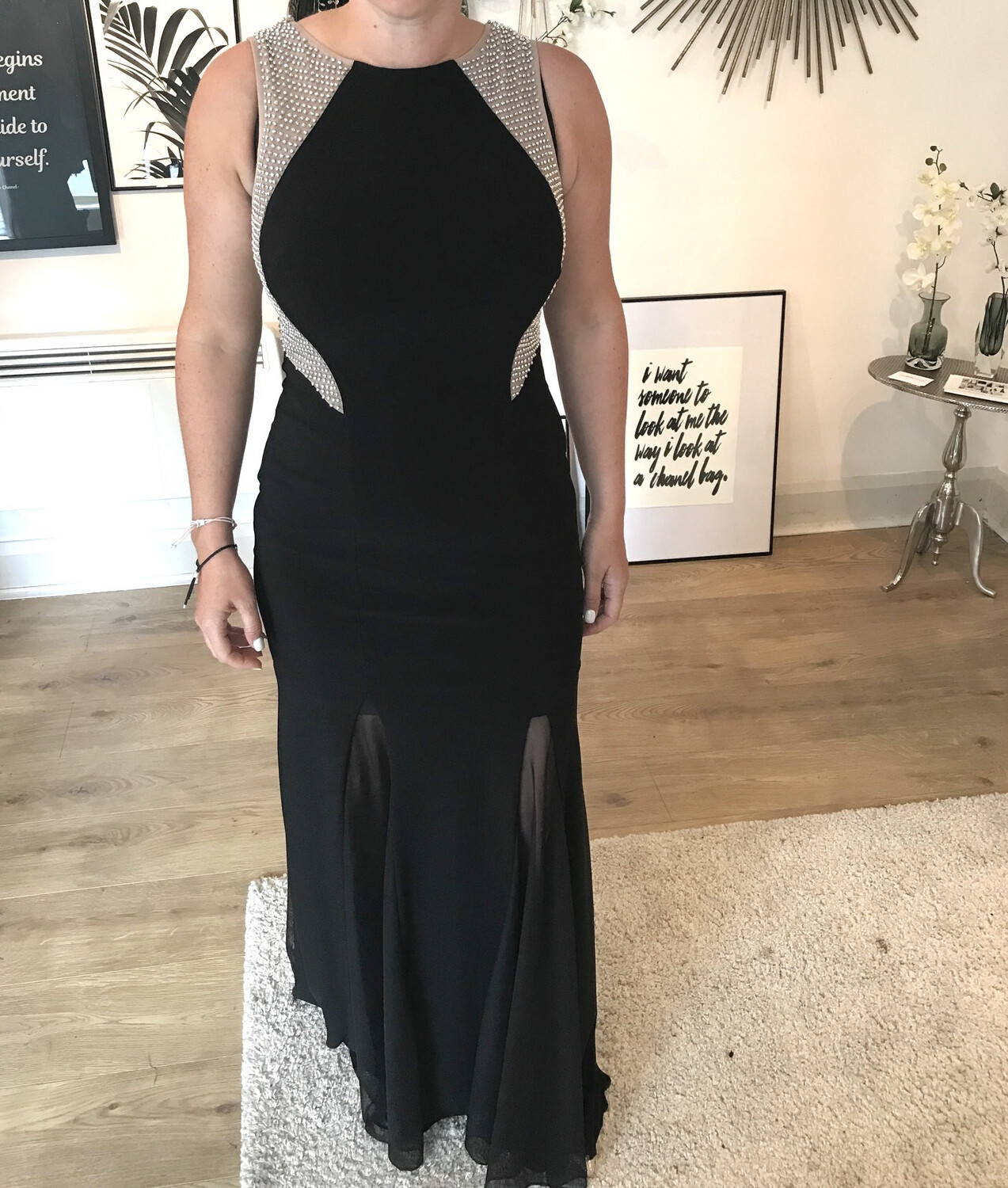 Rhinestone Insert Maxi Dress - HIRE