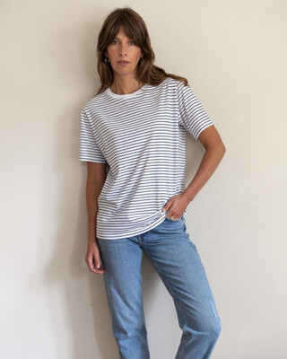 Ivy T - MAGGIE Organic Cotton Fine Stripe T-Shirt