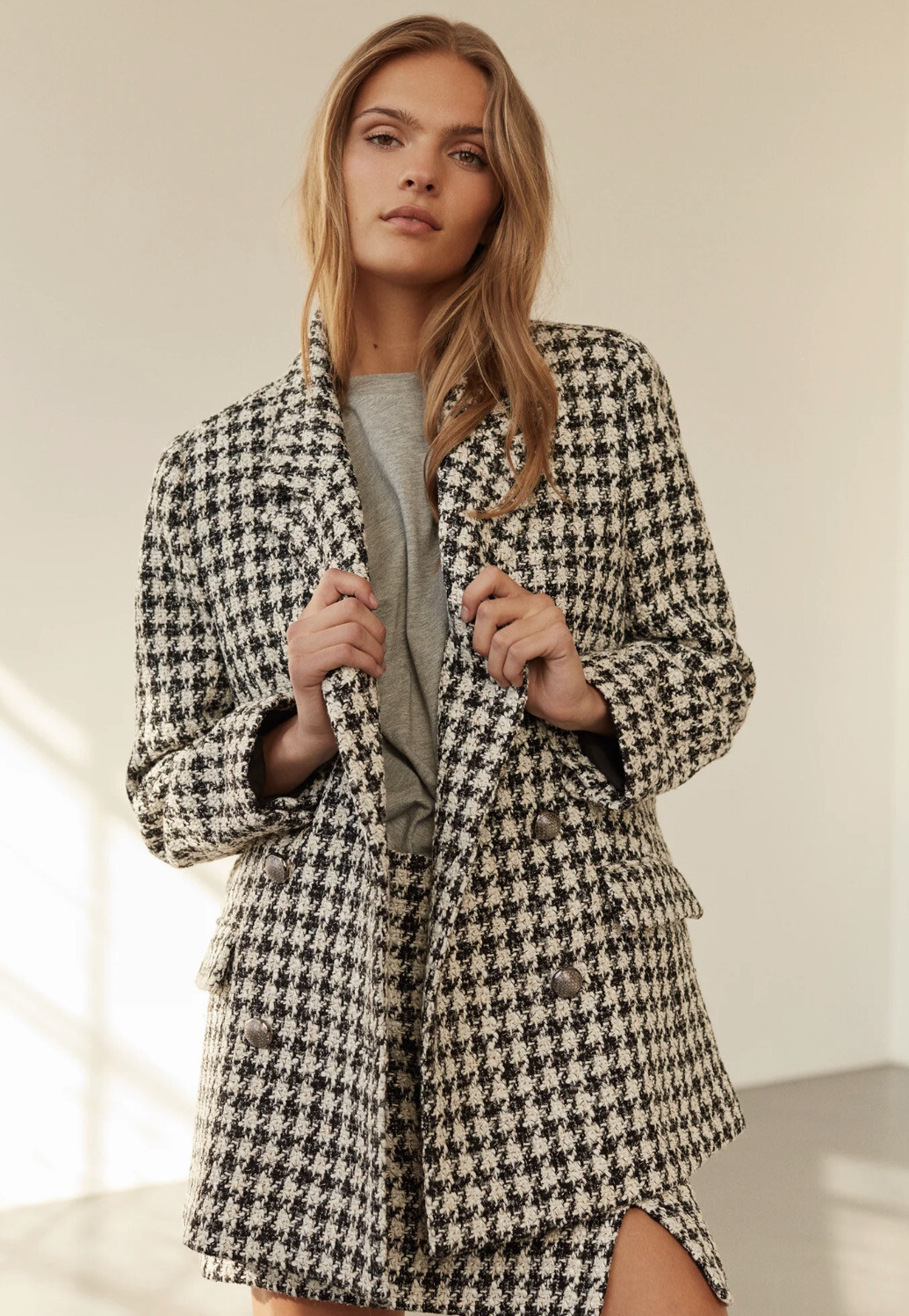 Sofie Schnoor - Checked Blazer Coat