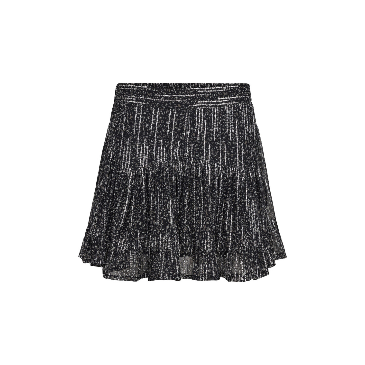Pleated metallic cheap thread skirt