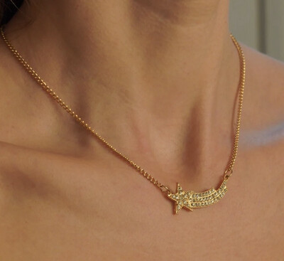 Gold Trip - Vintage Shooting Star Necklace