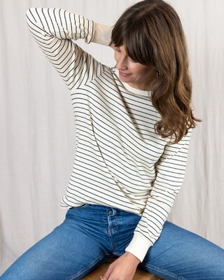Ivy T - AUDREY Organic Cotton Stripe Rib T Shirt