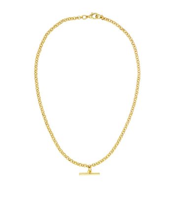 Gold Trip - Vintage T Bar Charm Necklace