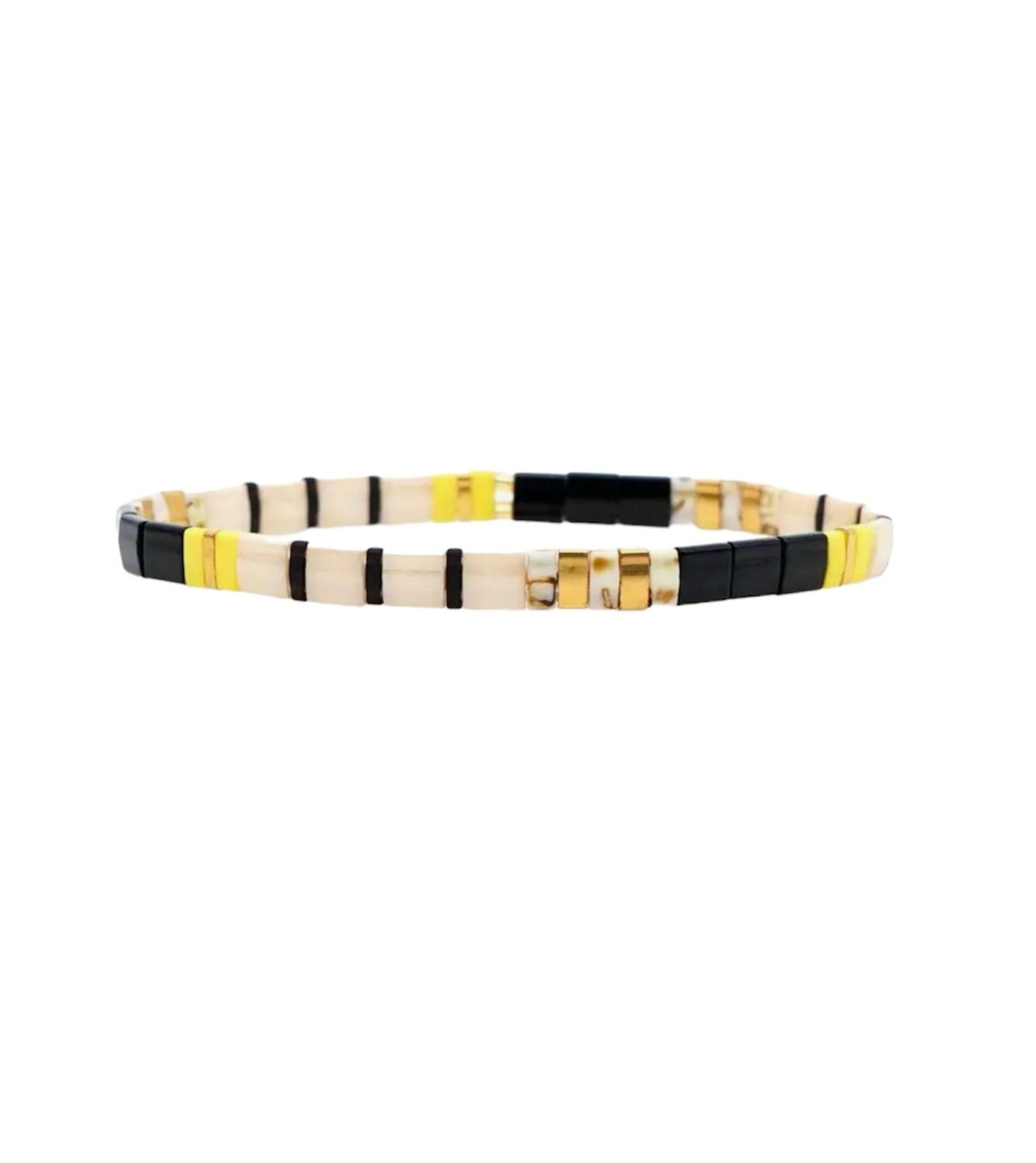 Glass Beaded Stretch Bracelet