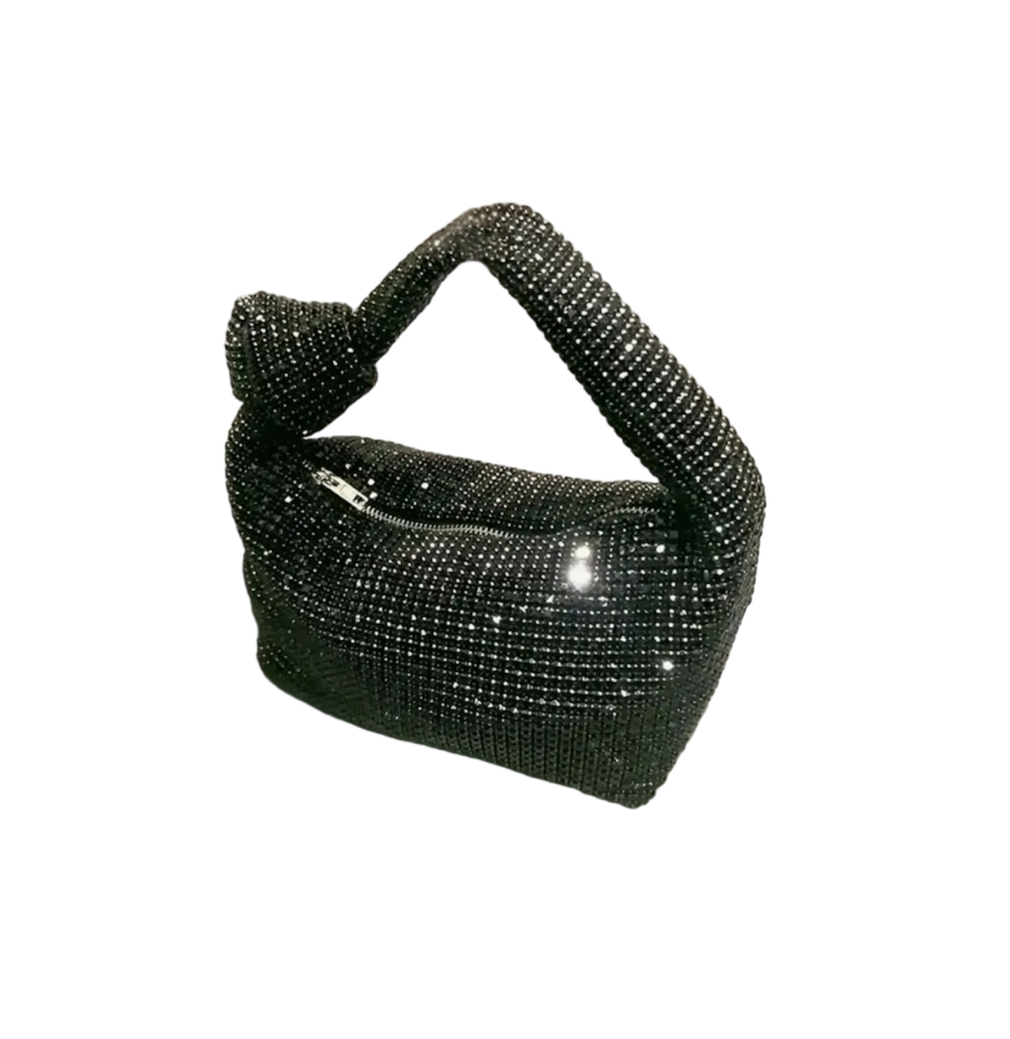 Rhinestone Bag With Knot Strap