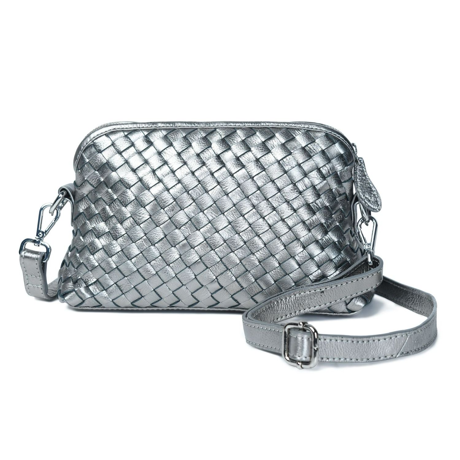 Bell &amp; Fox IRA Metallic Hand Woven Crossbody Bag