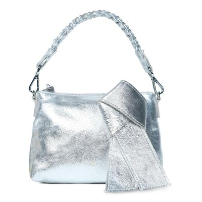 Bell &amp; Fox INDIRA Bow Detail Clutch / Crossbody Metallic Bag