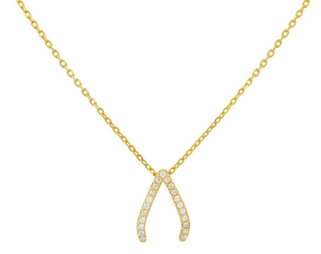 Gold Trip Wishbone Necklace