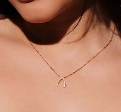 Gold Trip Wishbone Necklace