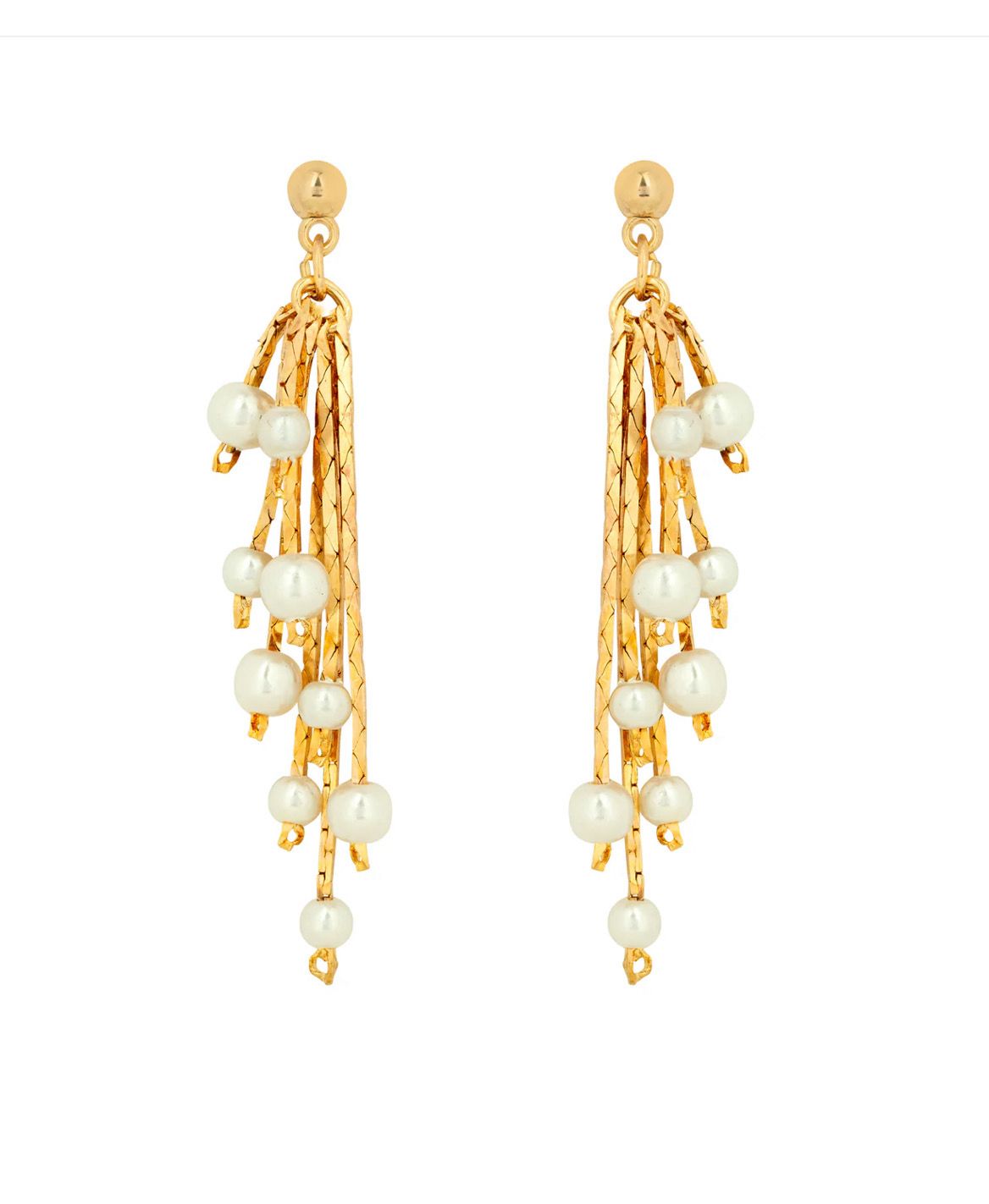 Gold Trip Vintage Pearl Drop Earrings