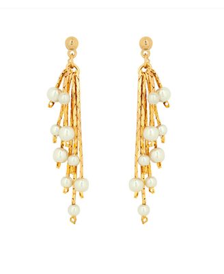 Gold Trip Vintage Pearl Drop Earrings