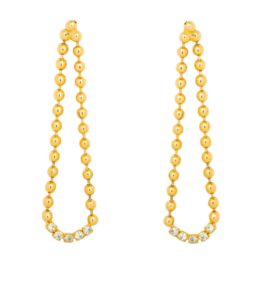 Gold Trip Vintage Bead Drop Earrings