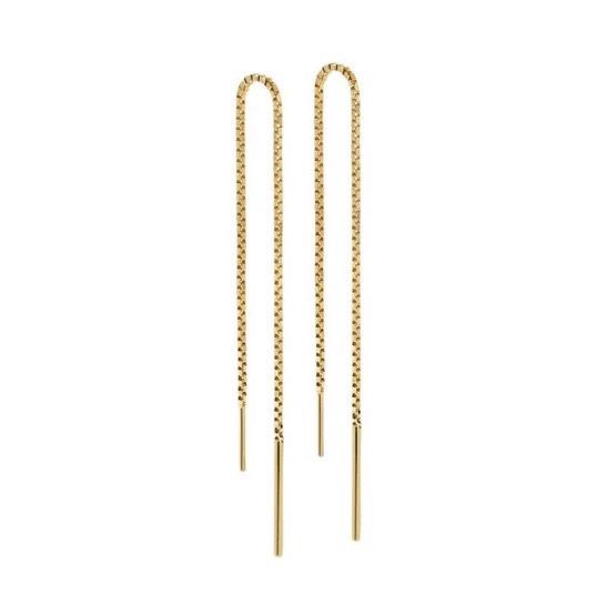 Gold Trip Chain Threader Earrings