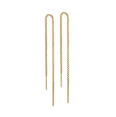 Gold Trip Chain Threader Earrings