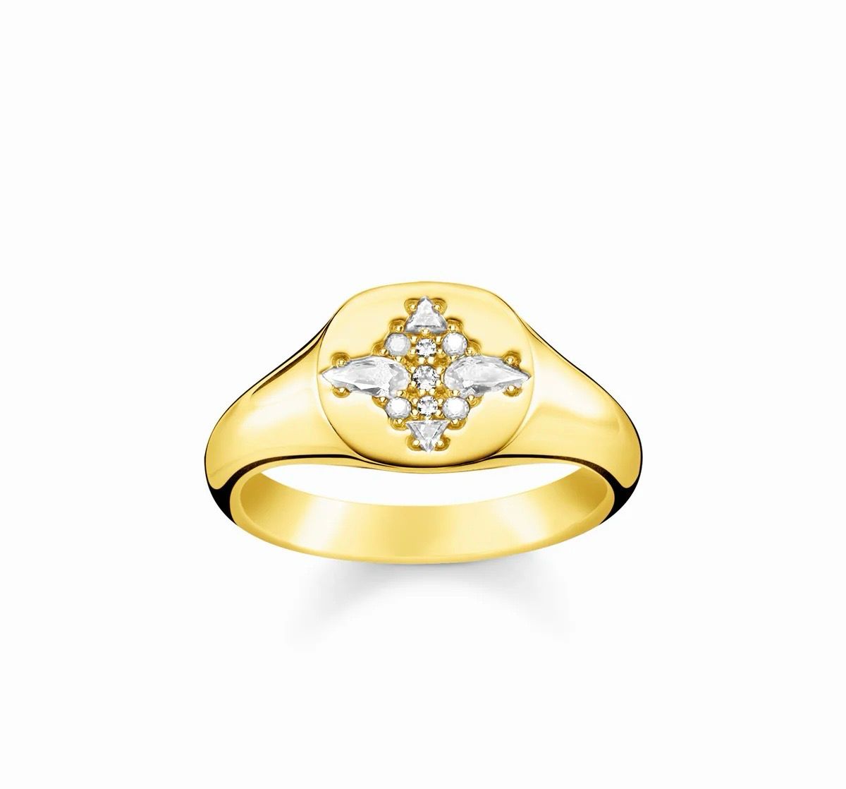 Gold Trip Signet Ring