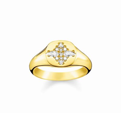 Gold Trip Signet Ring