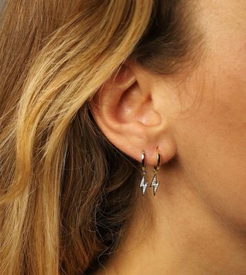 Gold Trip Lightning Bolt Drop Earrings