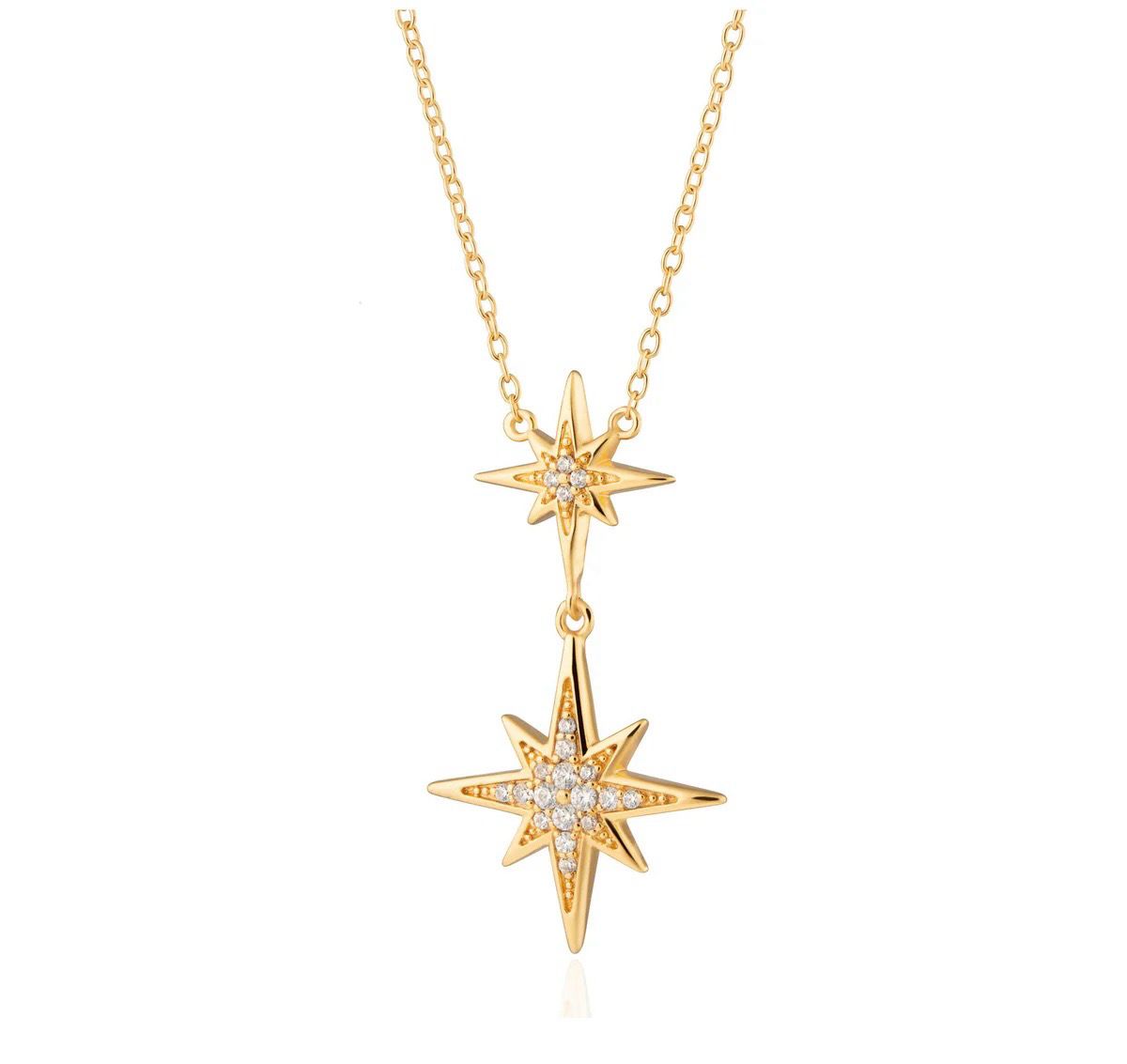 Gold Trip Double Starburst Necklace