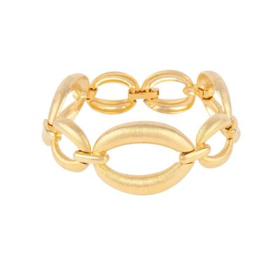 Gold Trip - Vintage Brushed Oval Link Bracelet