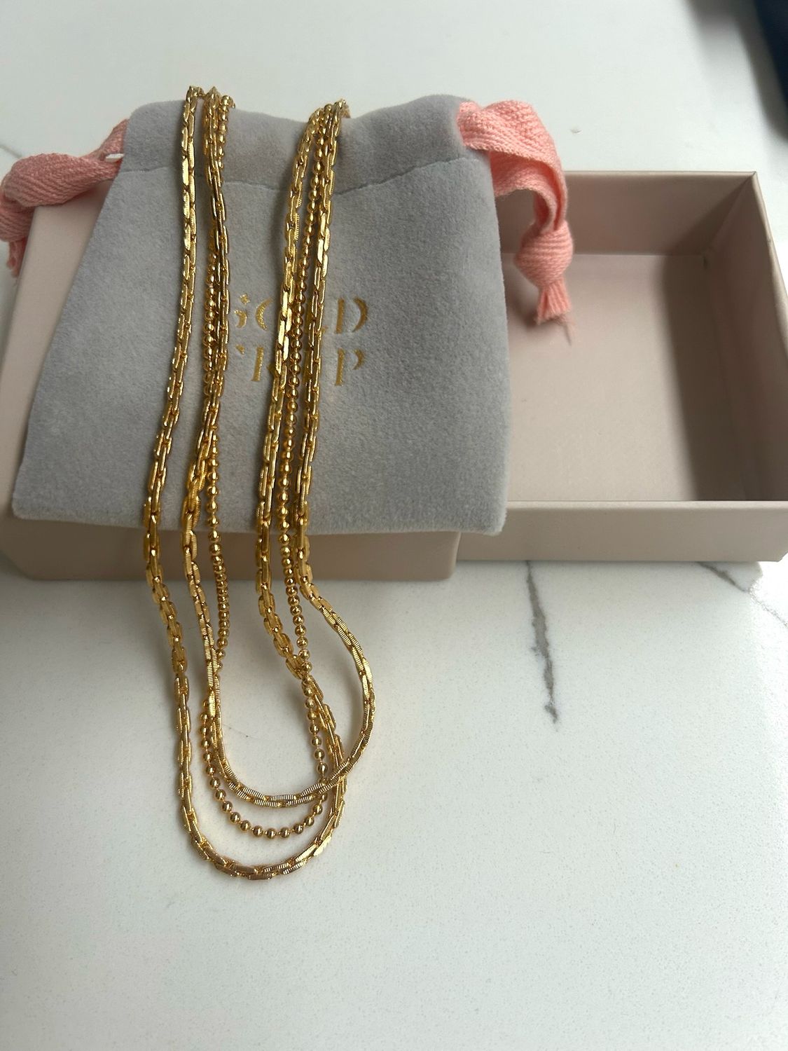 Gold Trip - Vintage Multi Layer 3 ChainNecklace
