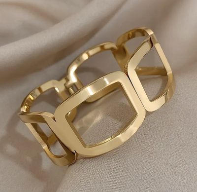 Unique Irregular Hollow Geometric Bracelet