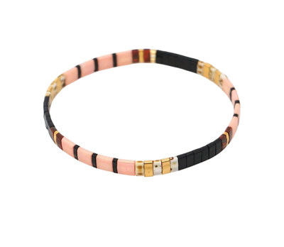Glass Beaded Stretch Bracelet