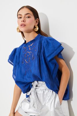 Suncoo LOVE Embroidered Top