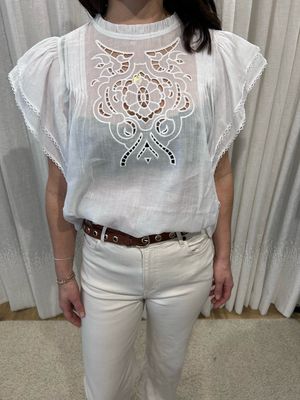 Suncoo LOVE Embroidered Top