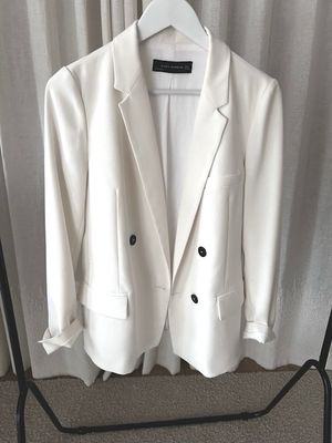 Ivory Double Breasted Blazer - HIRE