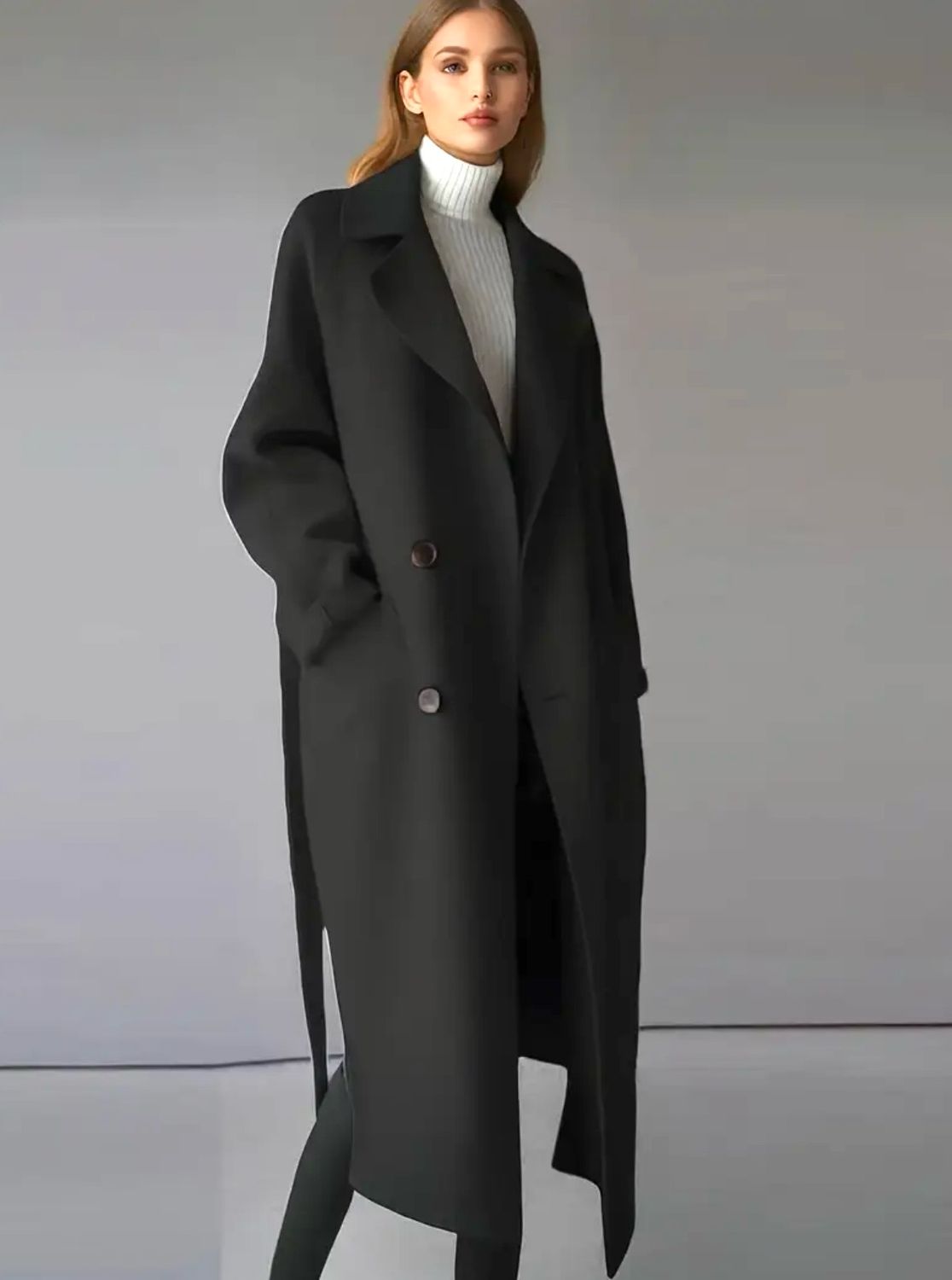 Wool Oversized Minimalist Coat