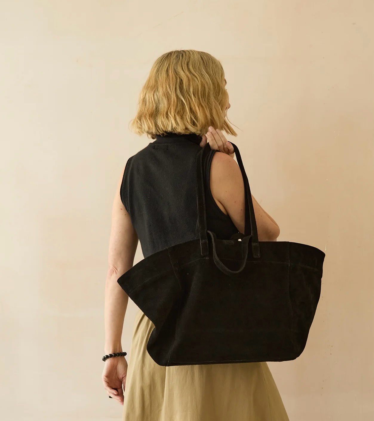 CHALK SOHO Suede Tote