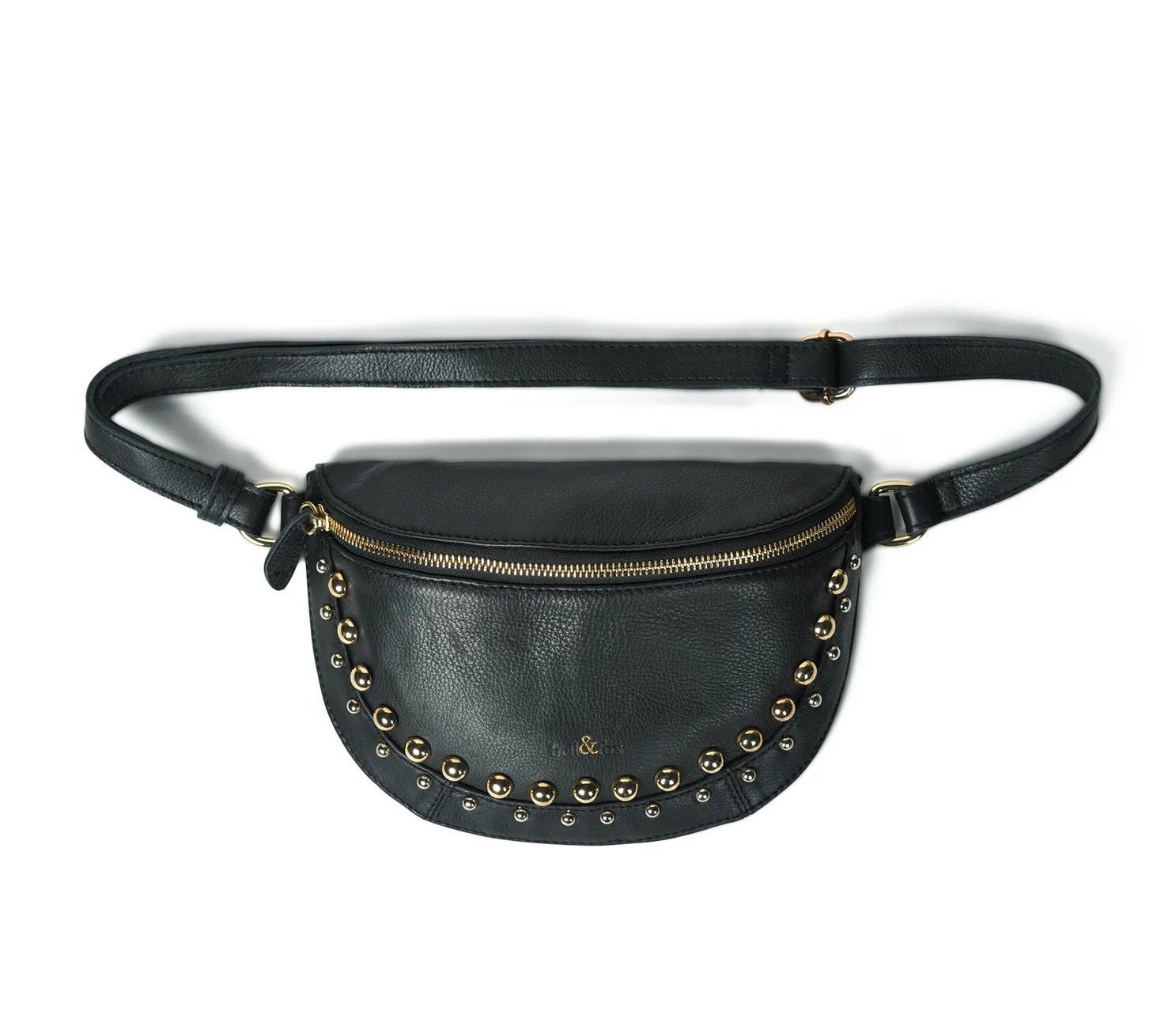 Bell &amp; Fox LIBERTY STUD Crossbody Bag in Leather with Gold Studs