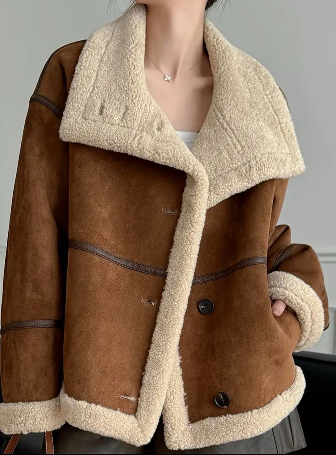 Faux Sheepskin Jacket