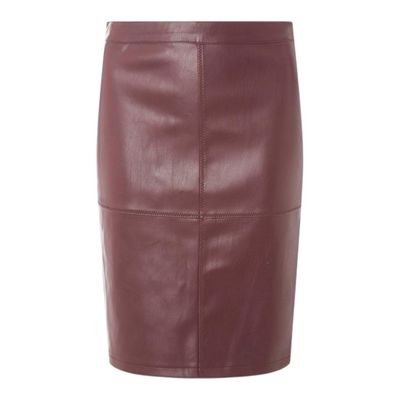 Faux Leather Pencil Skirt