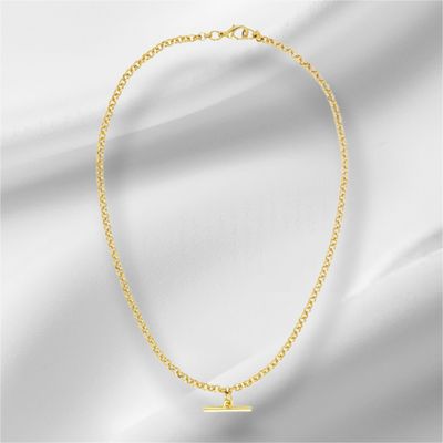 Gold Trip - Vintage T Bar Charm Necklace