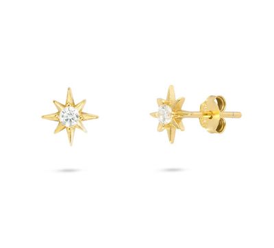 Gold Trip Starburst Stud Earrings